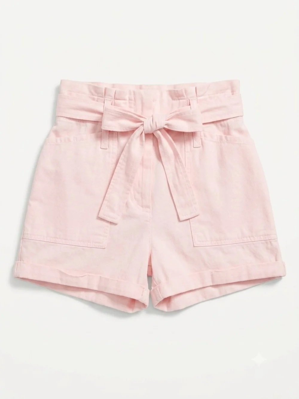 A.L.C. Pink Paperbag High Rise Utility Tie Waist Shorts Size 6